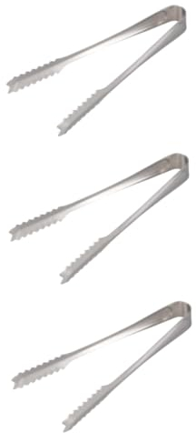 Ciieeo 12pcs Mini Food Tongs Stainless Steel Serving Tongs Bread Clip Versatile Home Bar Supplies Sanding