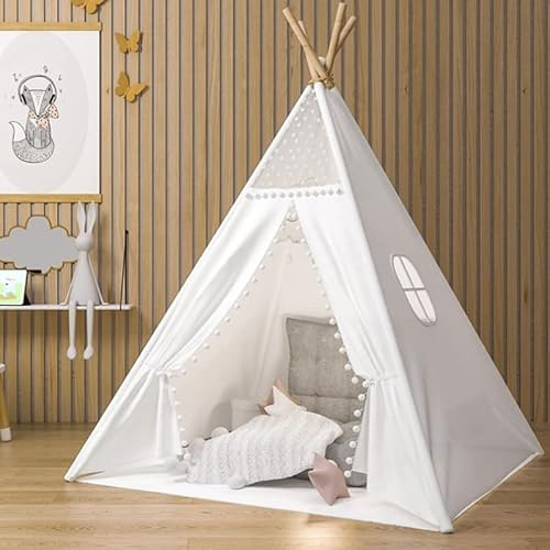 Sleeleece Tipi Zelt für Kinder,Tippi Kinderzelt,Kinderzelt Spielzelt Tipizelt Indoor, Für viel Spaß im Kinderzimmer für Jungen & Mädchen