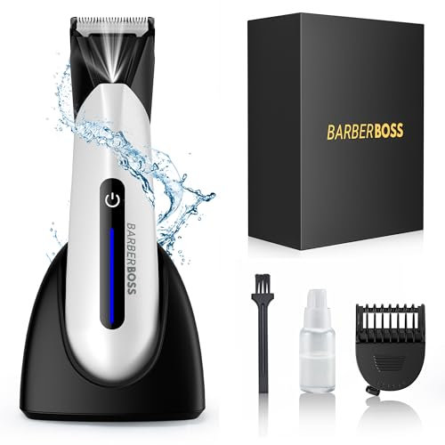 BarberBoss Body Groomer Men, Balls Trimmer Men, Groin & Body Hair Trimmer, Pubic Hair Trimmer for Men, Body Shavers for Men, Men's Pube Trimmer
