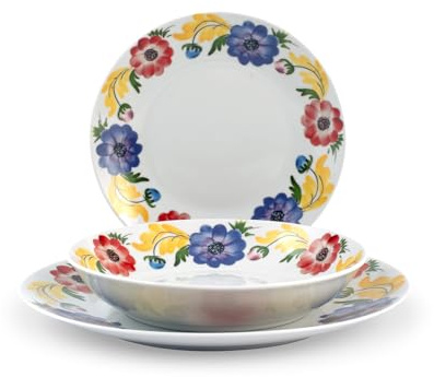 H&H Servizio Tavola 18 Pezzi Jardin