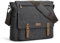 S-ZONE Herren Umhängetasche 17,3 Inch Übergröße Vintage Canvas Messenger Bag Aktenktasche Schultertasche Bürotasche Kuriertasche Arbeitstasche