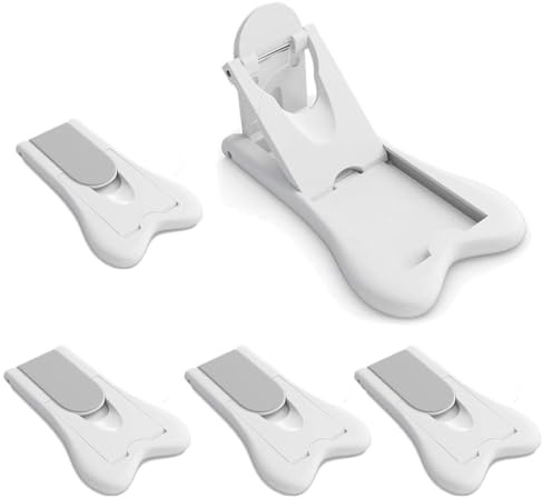 SGERUFZ Blocco per Porta Scorrevole, Chiusura di Sicurezza, 5 Pezzi, Nessuna Foratura Richiesta, Bambini, Facile da Usare, Finestre, Ferma Finestra, Blocca Ante