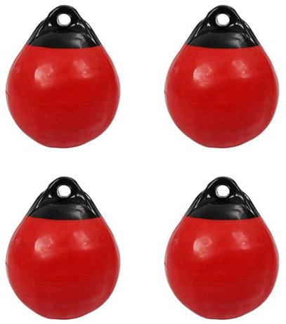 Uhidka 4X Schwer Lastung PVC Boot Ball Runde Boje Dock Stoßstange Ball Aufblasbarer Schutz Marine Boje Rot