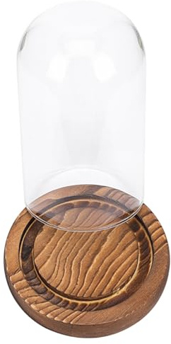 Ciieeo Vela de Campana de Vidrio de Material para Decoración del Hogar Elegante Accesorio de Cúpula para Velas