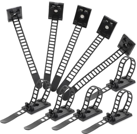 Veemoon 60 Stücke Kabelbinder Für Stromkabel Wiederverwendbar Selbstklebend Kabelverschlüsse Organizer Für Kabel Halter Für Kabel Kabelmanagement Robuste Kabelbinder Haushalt Und