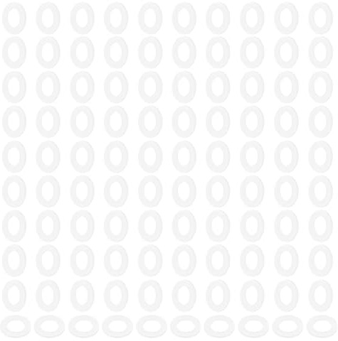 PATIKIL 120 piezas Arandelas planas de nylon M8 8mm ID 14mm OD blanco | 1mm de grosor, Arandelas redondas planas de sellado de plástico, Espaciador Juntas de repuesto