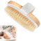 Brosse Corps A Sec,Brosse A Sec Drainage Lymphatique,Brosse Seche Corps,Fabriqué En Bois De Hêtre Naturel De Sanglier, Il Procure Un Massage Exfoliant Physique Et Favorise Le Drainage Lymphatique.