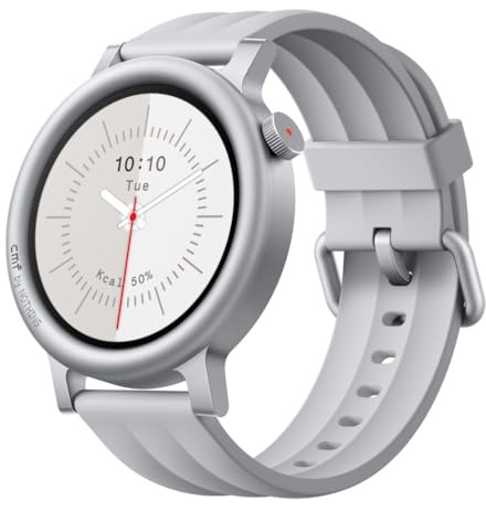 CMF by Nothing Watch 3 Pro – Reloj Inteligente con Pantalla AMOLED 1,43, 13 Días de Batería, GPS de Doble Banda, Llamadas Bluetooth con IA, Control de Ritmo Cardíaco y Sueño – Gris Claro