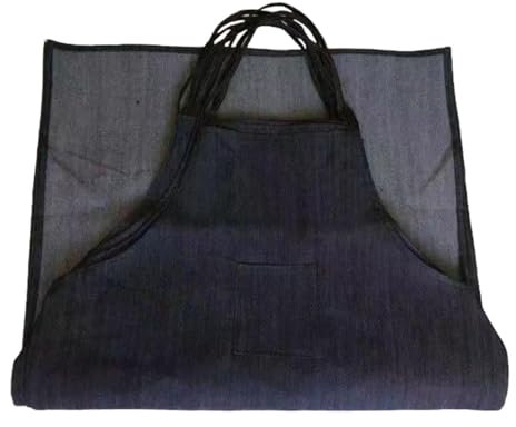 predolo Grembiule da lavoro in denim, grembiule da saldatura, comodo, professionale, da uomo e da donna, per cucina, casa, grigliate e saldatura, L