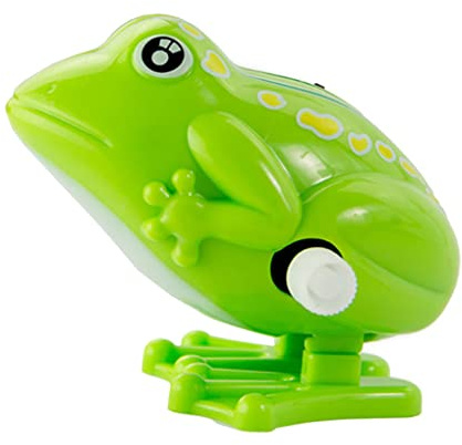 Aufziehfrosch-Spielzeug, nostalgisches Spielzeug, Plastikfrosch, springender Frosch für Kinder und Erwachsene, pädagogisches Spaßspielzeug, Geschenk, grün, 1 Stück, Froschspielzeug für Kinder, Fr