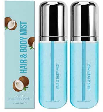Dolce spray profumato al latte di cocco alla vaniglia per capelli e corpo – Nebbia di profumo leggera di lunga durata – Spray idratante al cocco alla vaniglia per pelle e capelli (cocco, 2)