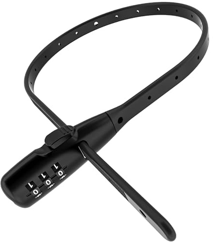 VAVSMART Zip Tie Lock, Adjustable Cable Lock with Combination - Lightweight Quick Combo Locking Security for Kids Bike Wheel/Frame, Bicycle, Stroller, Skateboard, Motorcycle Helmet, Cabinet (1 Pack)