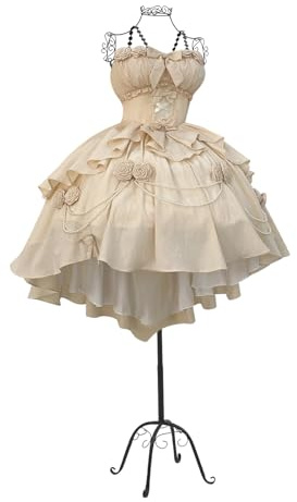 ROMYIX Weibliche Schneiderpuppe Metall Kleiderpuppe Schaufensterpuppe Weiblich, Vintage-Design für Kleiderdisplay, 88cm Busenmaß (Weiß, 107cm)