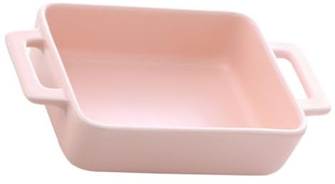ANDRESLAD Bandeja para Hornear de Cerámica Resistente y Multifuncional Molde para Horno para Arroz al Queso Gratinado y Pan con Doble Asa Apta para Microondas y Refrigerador