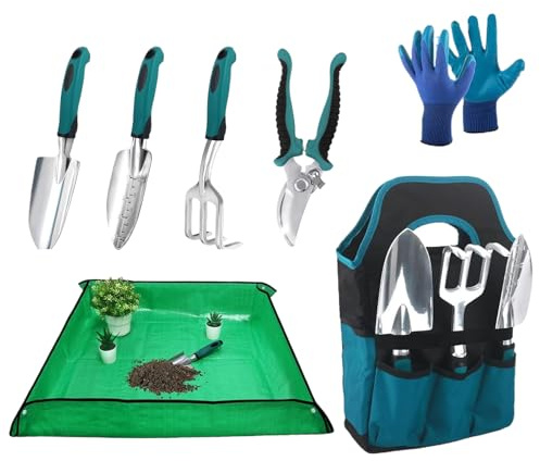 Petit Ensemble d'Outils de Jardinage - Sécateur et Cultivateur Multifonction Portable | Outils à Main pour Plantation et Jardinage Extérieur,pour Et D'intérieur Aérer Et La Terre