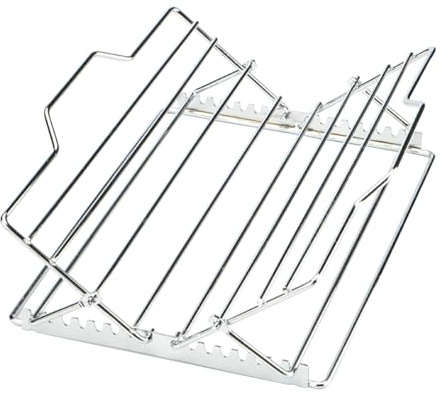 Parrilla para - Bandeja para asados plegable perr, juego de parrillas pper asadas de acero inoxidable, gadget de cocina pper soporte carne, soporte para bandejas ajustables, gadget d