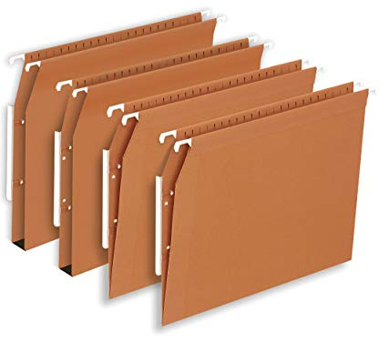 Elba - 400126814 Cartelle Sospese per Cassetto, Interasse 33, Fondo V, Formato Esterno 32.4 x 26.6, Arancio, Confezione da 25 Pezzi