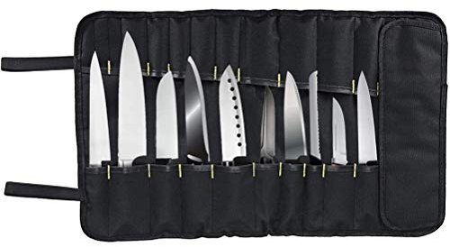 Calayu Chef's Knife Roll Bag Kitchen Knife Roll Bag Multifunctional Storage Bag for Knives, Cutlery, Spoons and Forks