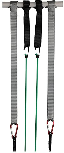 cartrend Lot de 4 Sangles d'arrimage pour Moto, Transport, Camping, etc, Noires