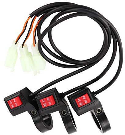 Alomejor 3Pcs Elektroroller Lenker Vorwärts- und Rückwärtsgangschalter Ersatz Multifunktions-Elektrofahrrad Vorwärts- / Rückwärtsschalter für E-Bike