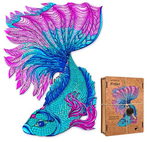 ACTIVE PUZZLES - Tierpuzzle | Erwachsene | Holzpuzzles, Lasergeschnitten, Nachhaltig und Umweltfreundlich, Hochwertige Verarbeitung (Fisch)