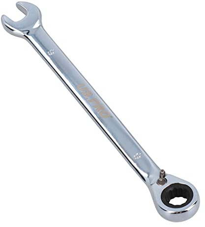 Llave combinada de trinquete reversible de 9 mm, 72 dientes