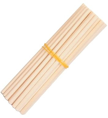 YTGZS Natürliche Holzstäbchen Rund Unbearbeitetes Rundstab Holz Holzstäbe zum Basteln für Holzarbeiten Kunstprojekte Dekorationen & DIY Länge 500mm,Durchmesser 5mm bis 8mm,Diameter 8mm 20pcs