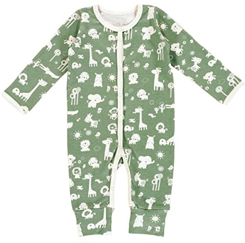 Alvi Pyjama Baby Schlafanzug | Baby Schlafstrampler | Babykleidung ab 0 Monate Kinderschlafsack Babyschlafsack | Schlafsack Neugeborene Kleinkinder Mädchen & Jungen | Ganzjährig