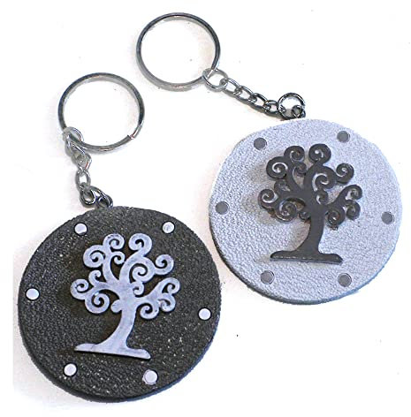 DLM Bomboniere DLM33570 (Kit 12 Pezzi) Portachiavi Ciondolo Albero della Vita Nozze Battesimo Comunione Segnaposto bomboniera Regalo