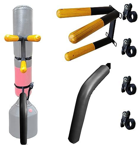 YANBI Wing Chun Dummy Wing Chun Holzpuppe Frei Stehend, Verstellbares Kung Fu Wing Chun Trainingsgerät, Tragbare Federpuppe für Den Innenbereich Weicher Gegenstand/Sandsack