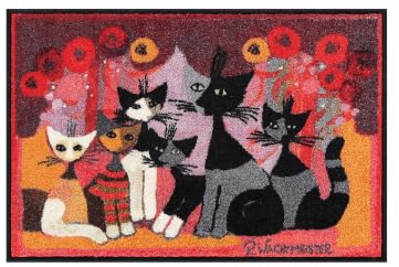 Salonloewe Fussmatte Festa dei Gatti I Schmutzfangmatte & Fußabtreter für Innen 50 x 75 cm