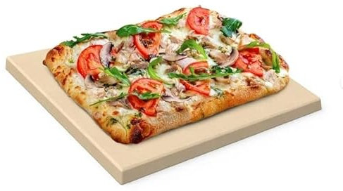 Vintage Gourmet® Cordierite Pizza Classic Baking Stone 12 Inch Square Professional Stone15mm Thickness for The Best Pizza