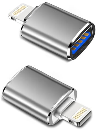 Adaptador de cámara Lightning a USB, Cable USB 3.0 OTG Certificado por MFi para iPhone 14, 13, 12, 11, XS, XR, X, SE, 8, 7, 6, 5, iPad para conectar Lector de Tarjetas, Teclado, Mouse, Piano,