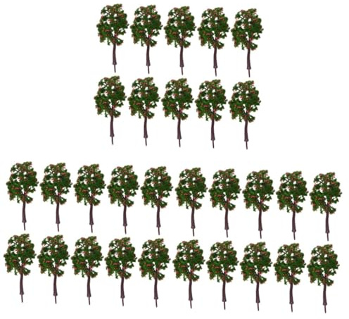 NUOBESTY 30pièces Modèles Arbres Pommier Simulation pour Décoration De Paysage Ornements Verts pour Intérieur Et Fête