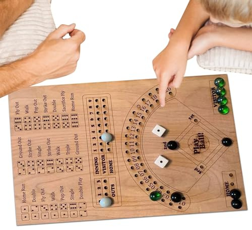 Baseball Brettspiel, Baseball Brettspiele für Erwachsene | Interaktives Brettspiel für Bürosport aus Holz | Geburtstagsgeschenk, frühes Lernspielzeug, Denkspiel Qurygin