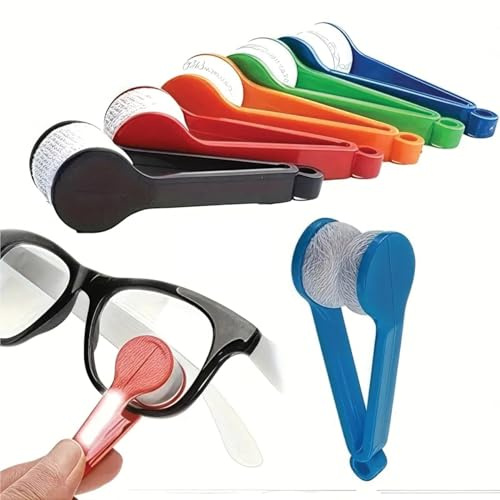 XOLY - 6pcs Spectacle Glass Cleaner Mini Sun Glasses Brush Eyeglass I Microfiber Brush Portable Magnetic Glass Lens Cleaner Glasses Cleaning Accessories