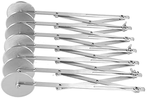 Pastry Cutter, Stainless Pizza Slicer Multi Round Pastry Knife Baking Cutter Roller Cookie Dough Cutter Divider for Kitchen (Seven Rounds of Pizza Cutting)