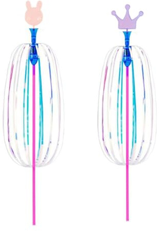 Sharplace 2X Stick Drehstab 360° Drehbar Blinkend Kinder Spielzeug Leuchtstab für Konzerte Hochzeit