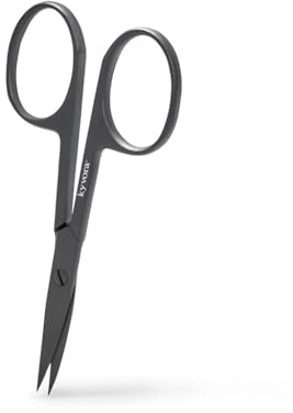 Ciseaux à ongles professionnels de forme courbés, revêtement Téflon qui assure hygiène, précision et longévité, de marque Kyvora, conception allemande, Multi-usages ongles et cuticules