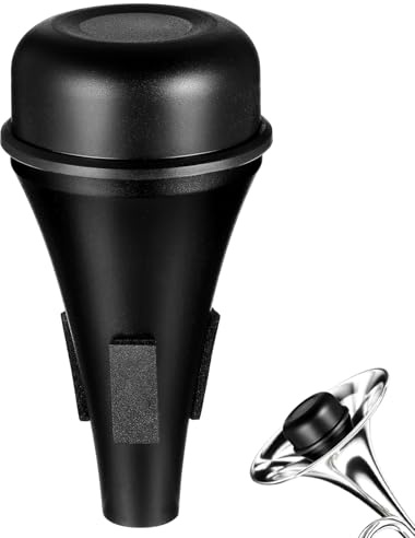 VICASKY Trompetendämpfer Robuster Übungsdämpfer aus Kunststoffstahl Schwarz für Leisere Trompetenübung und Professionelle Performance
