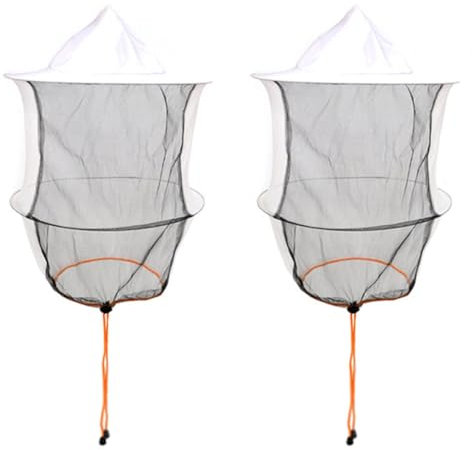 Jeenuuder Mehrzweck-Imkerhut, Hochwertiges Stoffnetz für Imker, Hochauflösender Schleier, 2 Stück