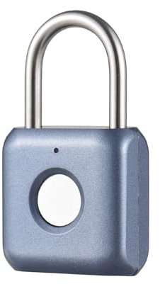 YIWEOG Fingerprint Padlock Multifunctional Smart Fingerprint Padlock No Password IPX2 Waterproof Rust-Resistant Biometric Padlock for Gym Sports Bike Luggage Warehouse Door