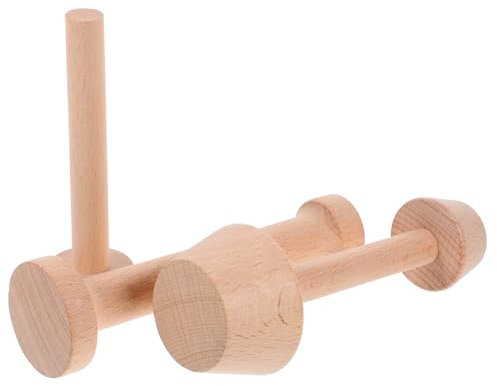 IMIKEYA Apisonador De Tartas De Madera Doble Extremo, Juego De 3 Tamaños (grande, Mediano, Pequeño), Molde Manual Para Tartaletas De Huevo, Herramienta Para Repostería Casera y Horneado