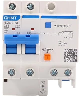 KVEIYIIC NXBLE-63 Disjoncteur différentiel 6KA 2P 30mA 6A 10A 16A 20A 25A 32A 40A 50A 63A(40A)