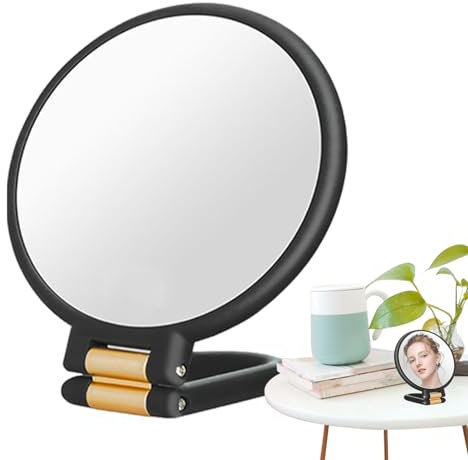 Specchio Di Ingrandimento Con Luce - Specchio Da Toeletta Con Zoom, Specchio Di Bellezza Illuminato Multiuso | Evidenziatore Viso Portatile Con Supporto, Lente di ingrandimento Mani Libere, Strumento