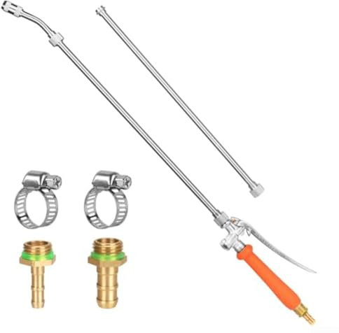 Baguette de pulvérisation extensible de 111,8 cm avec connecteurs en laiton - Buse réglable - Tige d'extension pour tuyau d'arrosage et nettoyage des plantes