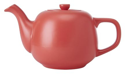 La Cafetière, Teiera classica con comodo manico e beccuccio antigoccia, da 2 tazze, adatta per tè in bustine, tradizionale, facile da pulire, lavabile in lavastoviglie, 600 ml, rosso