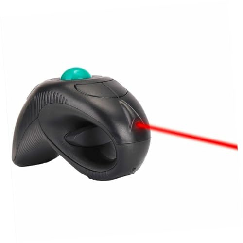 Vaguelly Souris à Boule De Commande sans Fil Portable pour Ordinateur, Design Ergonomique Dauphin, Connectivité 2,4 Ghz, Usage Bureau Et Mobile, Ambidextre, Couleur Noire