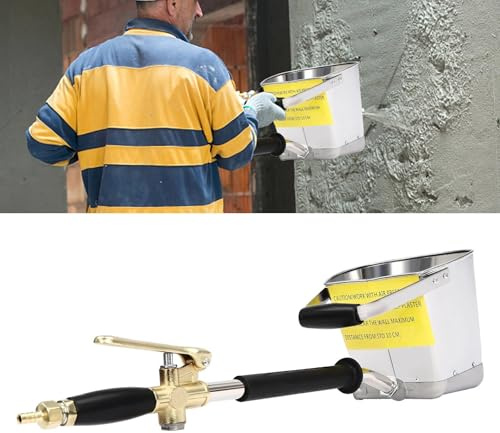 YNAADYH Putzwerfer - Putzmaschine - Putzmaschine Verputzmaschine- Verputzmaschine - 4 Jets Stuck Sprühmaschine - Gips Zement Sprühmaschine Hopper Wand Gipspistole Werkzeug
