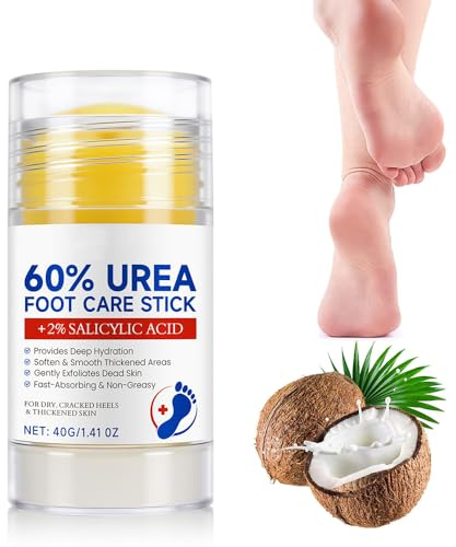 Urea Cream 60 Percent for Feet, Cracked Heel Repair Cream, Deeply Hydrating Moisturizer for Rough Skin Appearance Relief, Fast-Acting Repair for Rough Heels, Knees, Elbows & Hands (1)